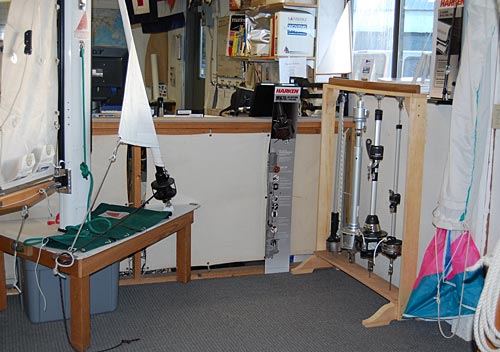 Working demonstrators in reception area