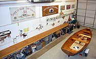 Birds-eye view of rigging shop